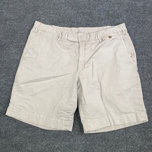 Boglioli Milano Mens Beige Chino Shorts Size 52 IT Made in Italy Cotton Stretch